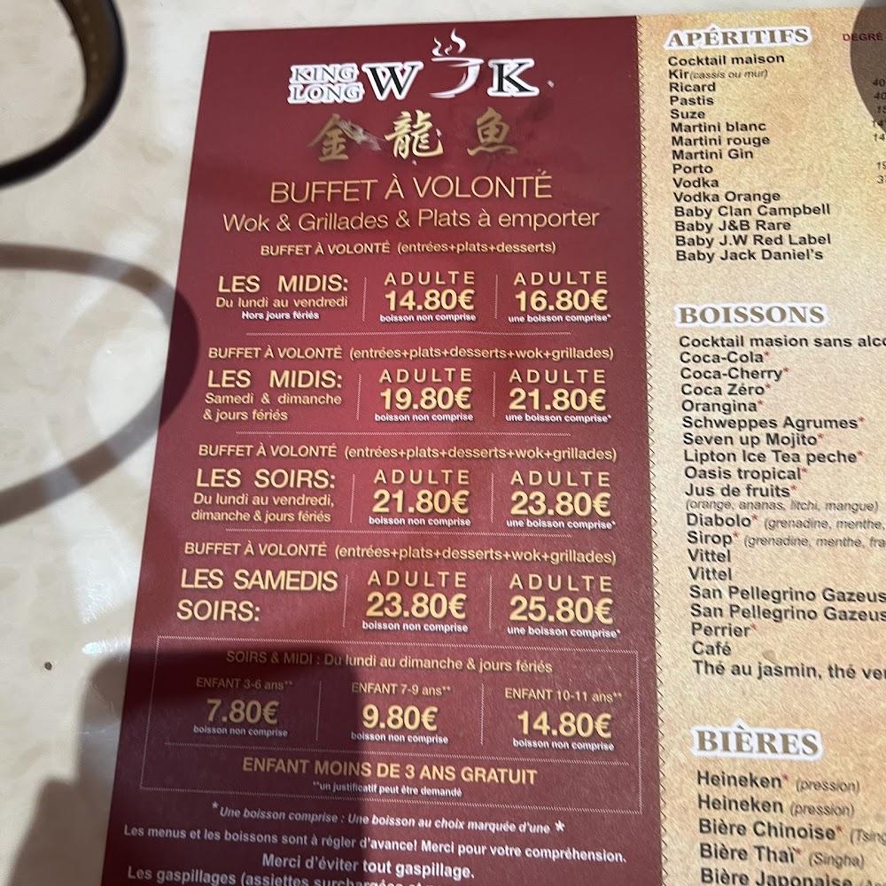 King Long Wok - Buffet à volonté - Menu Image 4